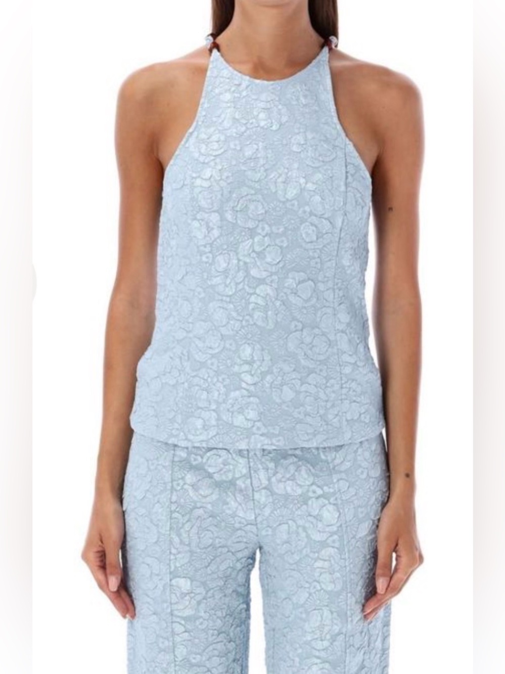 Ganni Blue Floral Top NWT